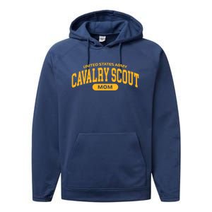 Proud Army Cavalry Scout Mom Gift Performance Fleece Hoodie