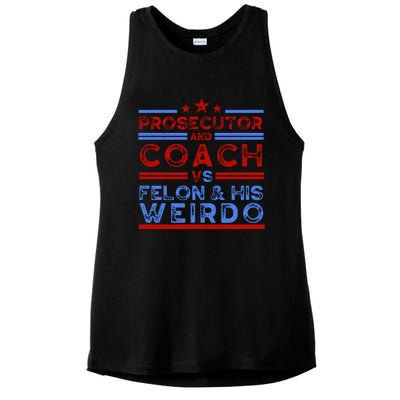 Prosecutor And Coach Vs Felon And His Weirdo Ladies PosiCharge Tri-Blend Wicking Tank