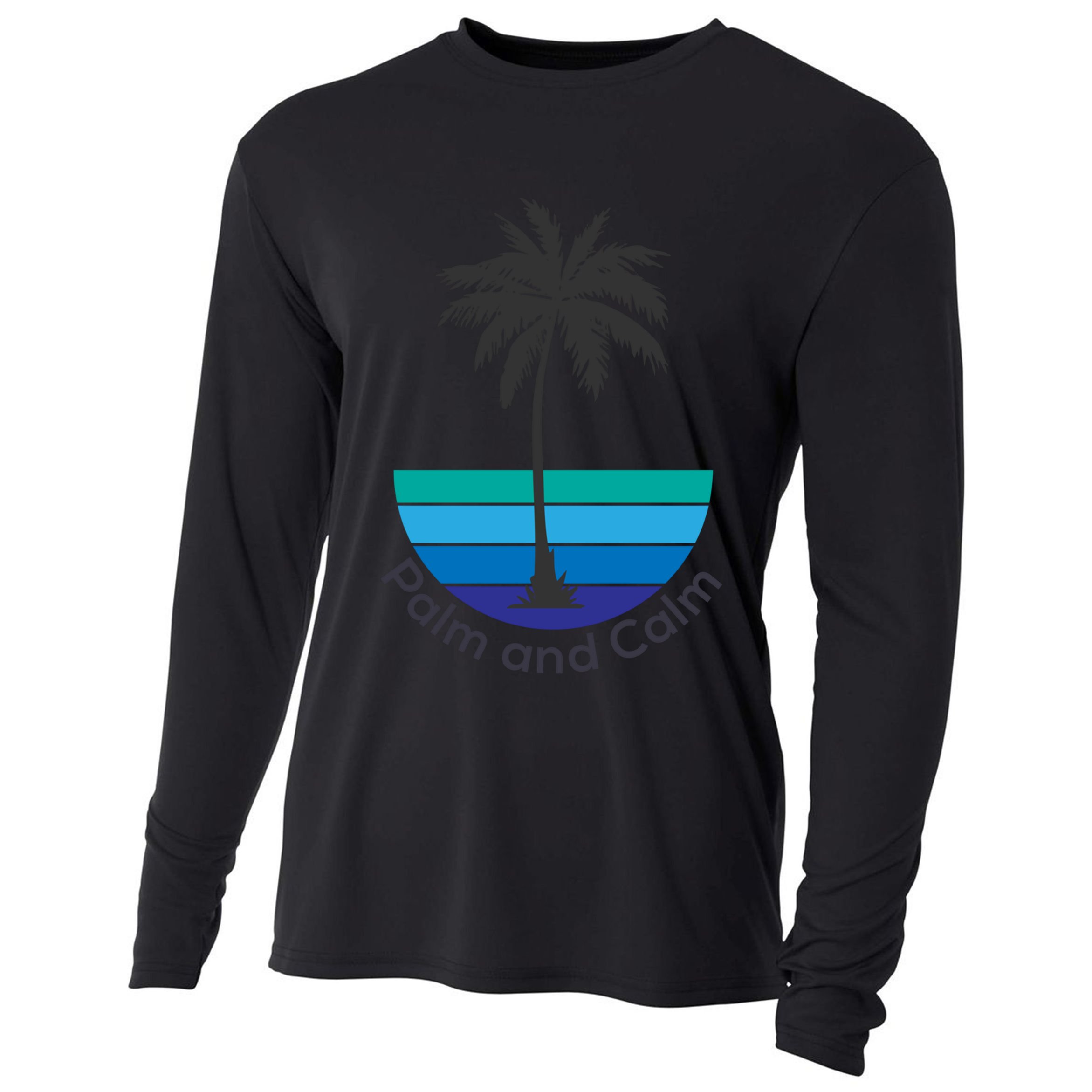 Palm And Calm Summer Vacation Vibes Vacay Mode Sunshine Meaningful Gift Cooling Performance Long Sleeve Crew