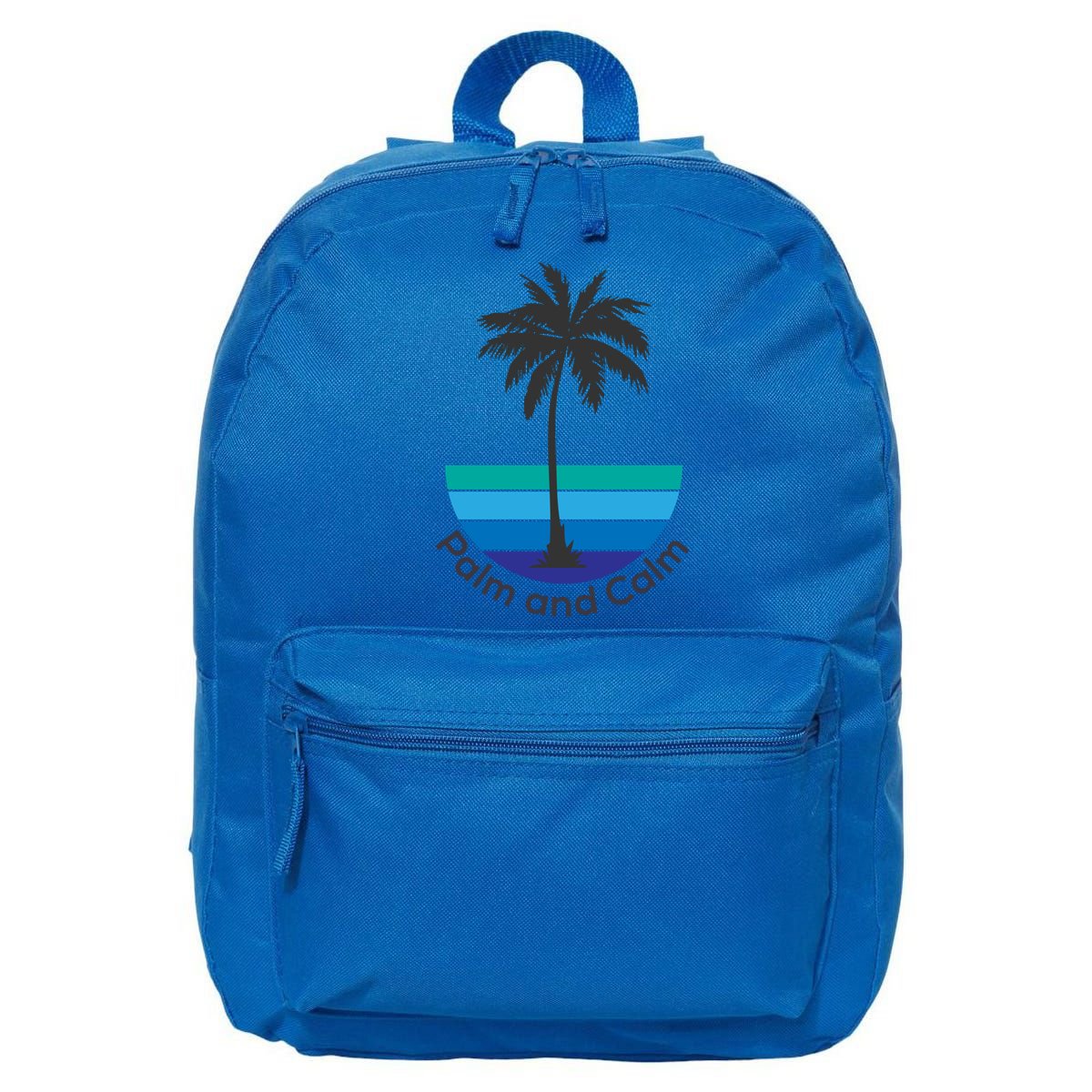 Palm And Calm Summer Vacation Vibes Vacay Mode Sunshine Meaningful Gift 16 in Basic Backpack
