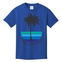 Palm And Calm Summer Vacation Vibes Vacay Mode Sunshine Meaningful Gift Kids T-Shirt