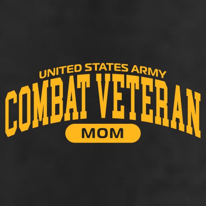 Proud Army Combat Veteran Mom Gift 7 Panel Mesh Trucker Snapback Hat