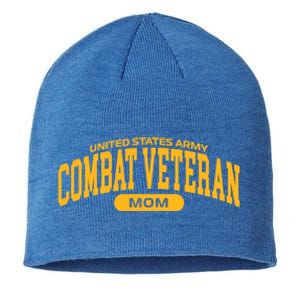 Proud Army Combat Veteran Mom Gift Sustainable Beanie