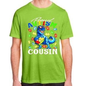 Proud Autism Cousin Dinosaur Autism Awareness Funny Gift Adult ChromaSoft Performance T-Shirt