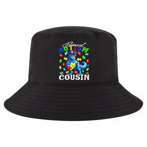 Proud Autism Cousin Dinosaur Autism Awareness Funny Gift Cool Comfort Performance Bucket Hat