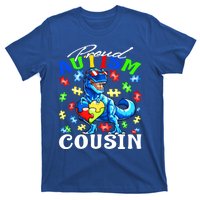 Proud Autism Cousin Dinosaur Autism Awareness Funny Gift T-Shirt