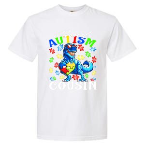 Proud Autism Cousin Dinosaur Autism Awareness Funny Gift Garment-Dyed Heavyweight T-Shirt