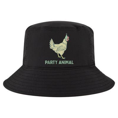 Party Animal Chicken Birthday, Chicken Birthday Cool Comfort Performance Bucket Hat