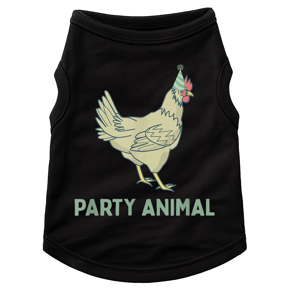 Party Animal Chicken Birthday, Chicken Birthday Doggie Tank