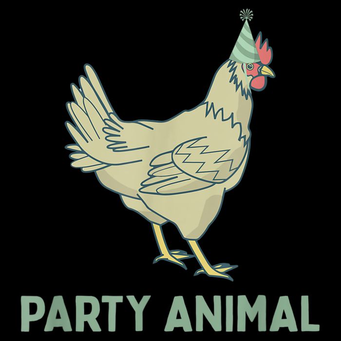 Party Animal Chicken Birthday, Chicken Birthday Long Sleeve Shirt