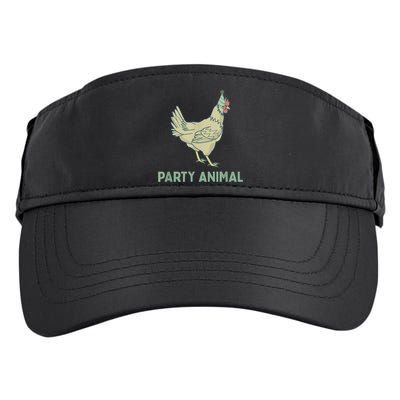 Party Animal Chicken Birthday, Chicken Birthday Adult Drive Performance Visor