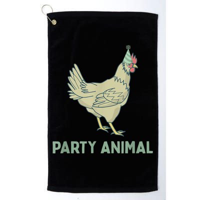 Party Animal Chicken Birthday, Chicken Birthday Golf Towel