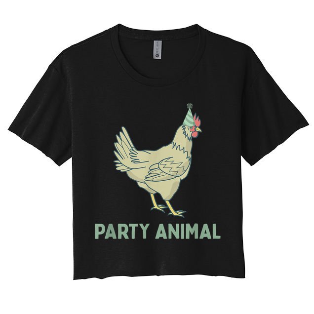 Party Animal Chicken Birthday, Chicken Birthday Crop Top