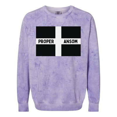 Proper Ansom Cornish Saying Cornwall Colorblast Crewneck Sweatshirt