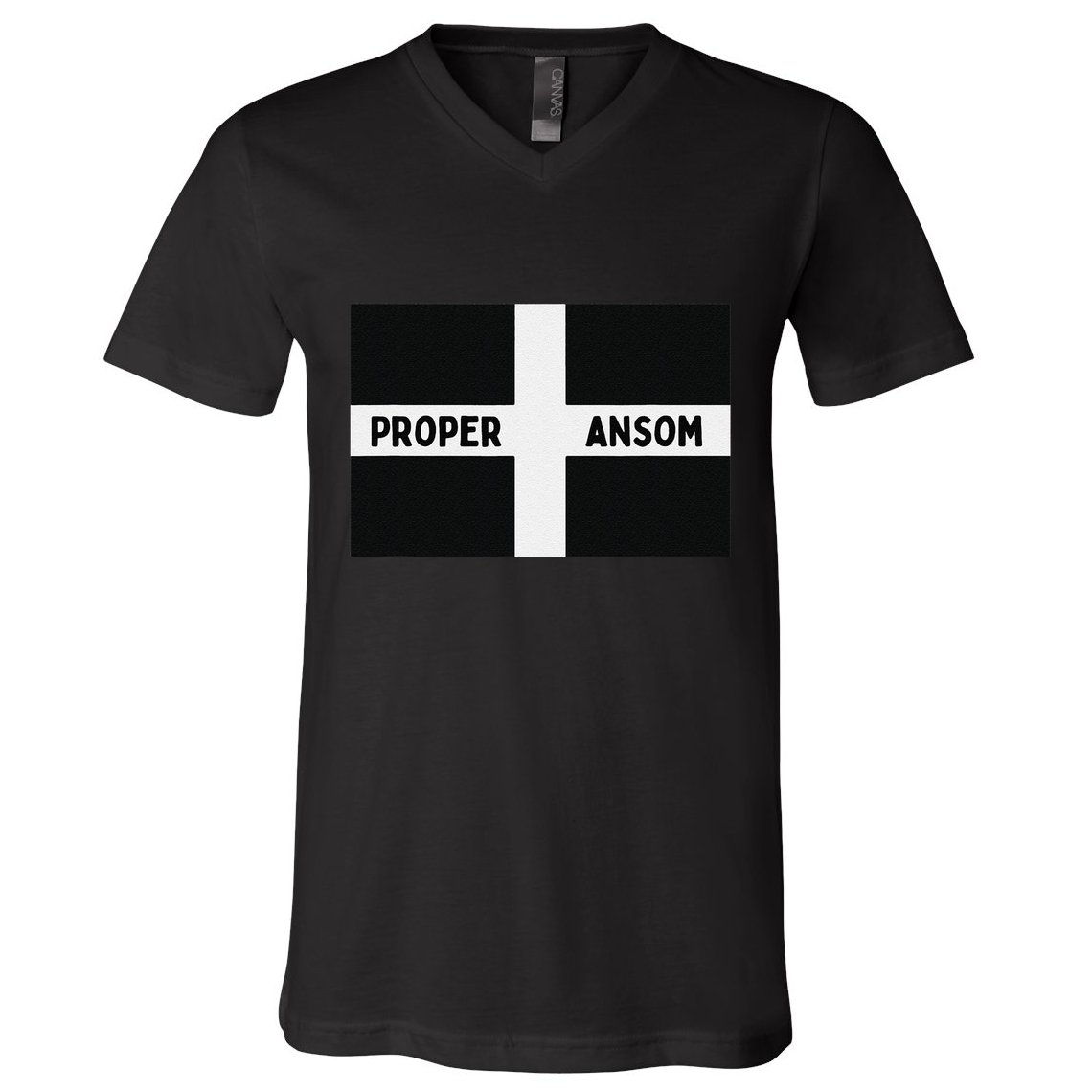 Proper Ansom Cornish Saying Cornwall V-Neck T-Shirt