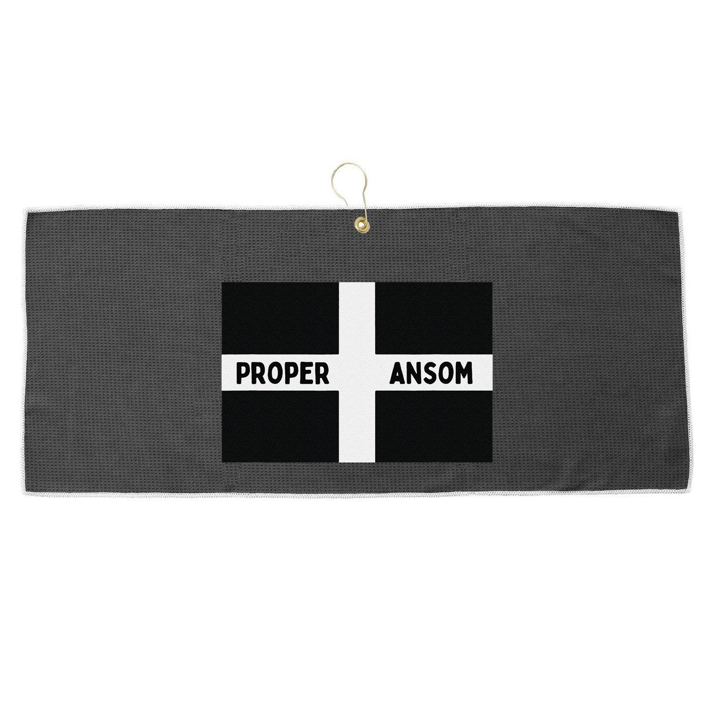 Proper Ansom Cornish Saying Cornwall Large Microfiber Waffle Golf Towel