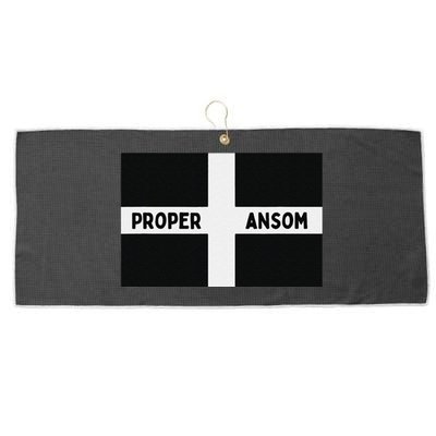 Proper Ansom Cornish Saying Cornwall Large Microfiber Waffle Golf Towel