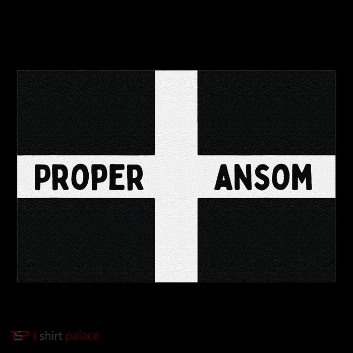 Proper Ansom Cornish Saying Cornwall Poster