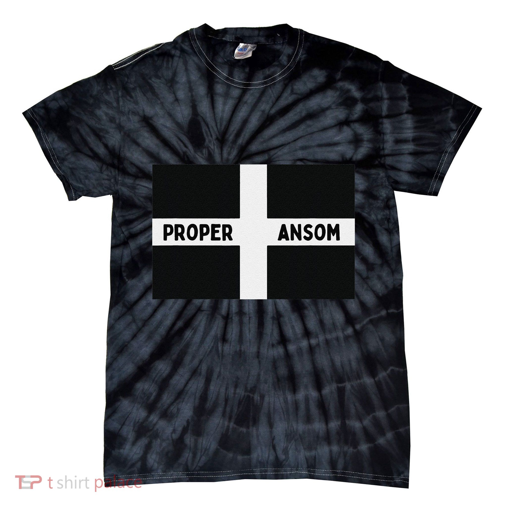 Proper Ansom Cornish Saying Cornwall Tie-Dye T-Shirt