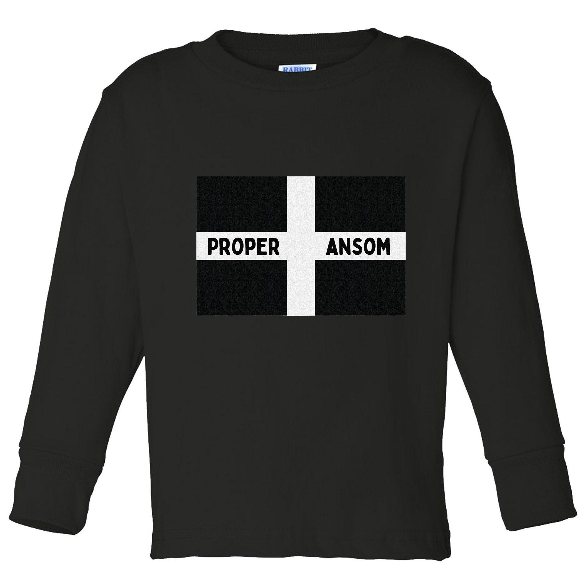 Proper Ansom Cornish Saying Cornwall Toddler Long Sleeve Shirt