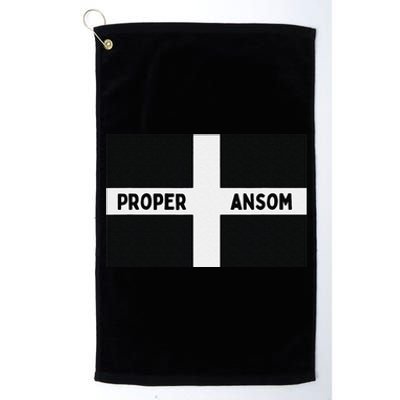 Proper Ansom Cornish Saying Cornwall Platinum Collection Golf Towel