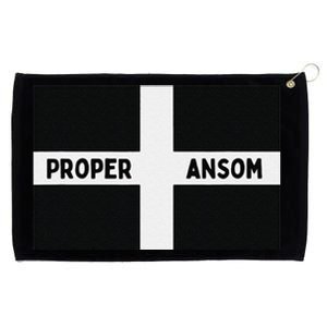 Proper Ansom Cornish Saying Cornwall Grommeted Golf Towel