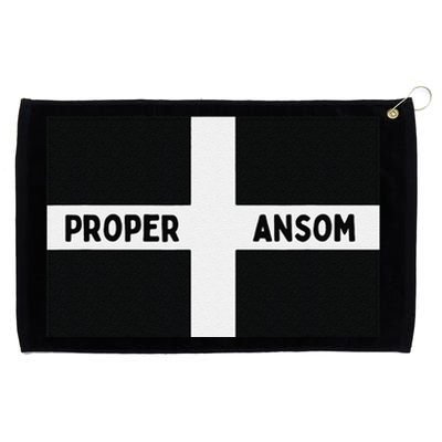 Proper Ansom Cornish Saying Cornwall Grommeted Golf Towel