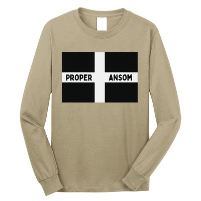 Proper Ansom Cornish Saying Cornwall Long Sleeve Shirt