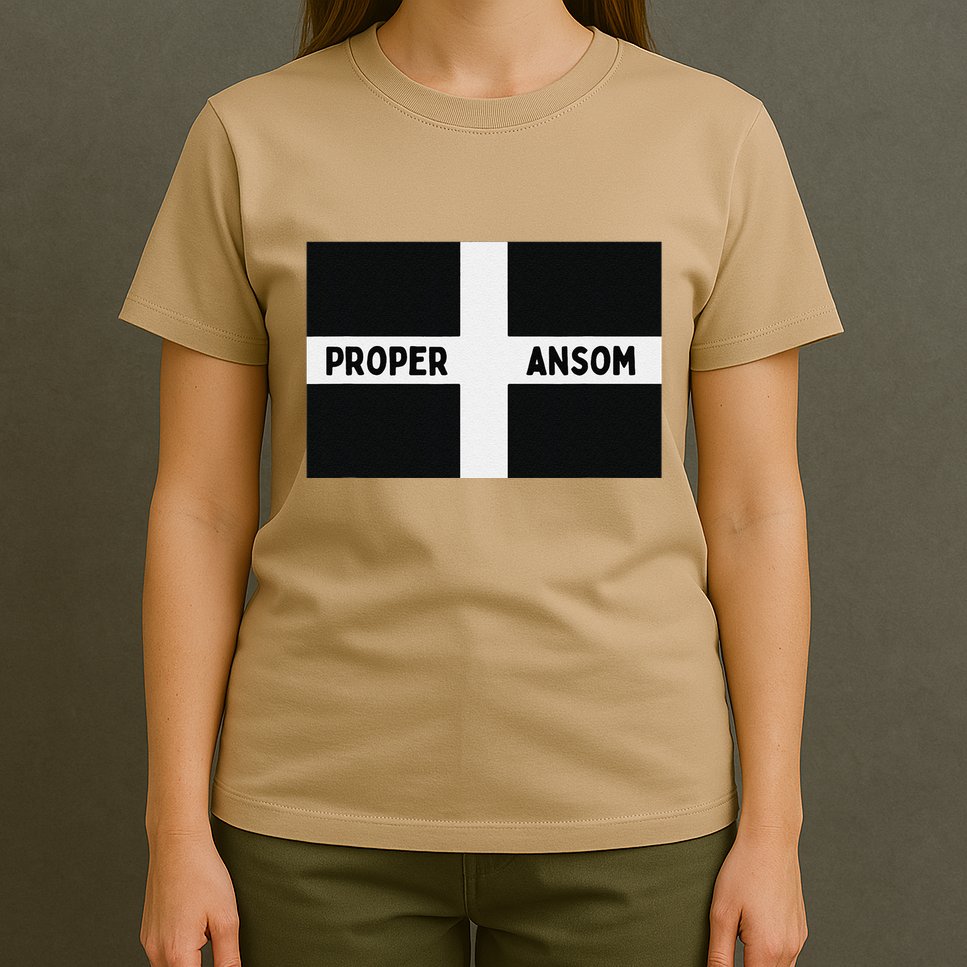 Proper Ansom Cornish Saying Cornwall T-Shirt