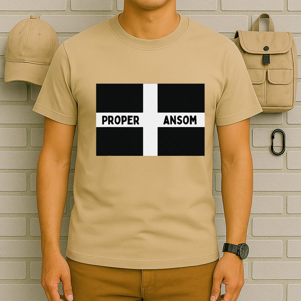 Proper Ansom Cornish Saying Cornwall T-Shirt