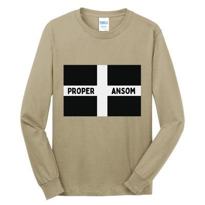 Proper Ansom Cornish Saying Cornwall Tall Long Sleeve T-Shirt