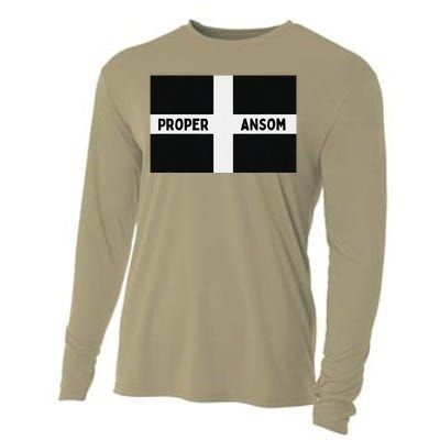 Proper Ansom Cornish Saying Cornwall Cooling Performance Long Sleeve Crew