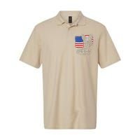 Proud Australian Cattle Dog Dad American Flag Patriotic Dog Softstyle Adult Sport Polo