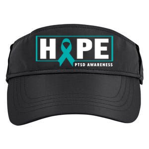 Ptsd Awareness Cute Gift Funny Gift Teal Ribbon Hope Ptsd Awareness Cute Gift Adult Drive Performance Visor