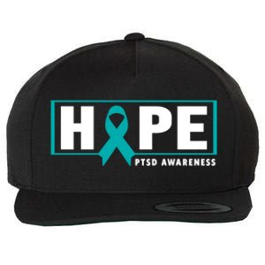 Ptsd Awareness Cute Gift Funny Gift Teal Ribbon Hope Ptsd Awareness Cute Gift Wool Snapback Cap