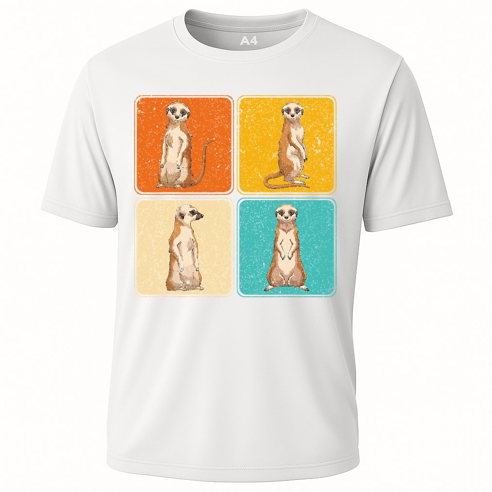 Pop Art Cute Africa Zoo Animal Lover Meerkat Cooling Performance Crew T-Shirt