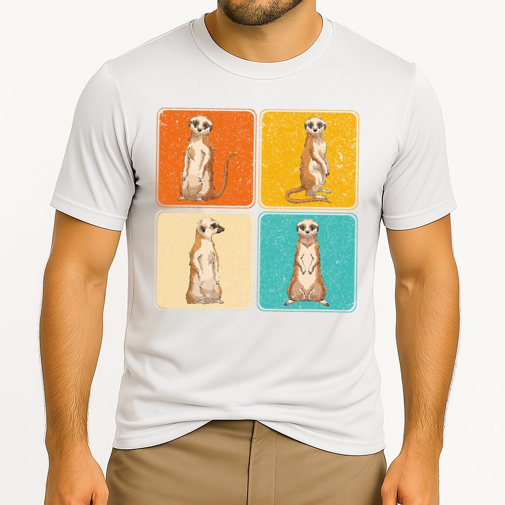 Pop Art Cute Africa Zoo Animal Lover Meerkat Cooling Performance Crew T-Shirt