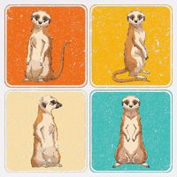 Pop Art Cute Africa Zoo Animal Lover Meerkat Cooling Performance Crew T-Shirt