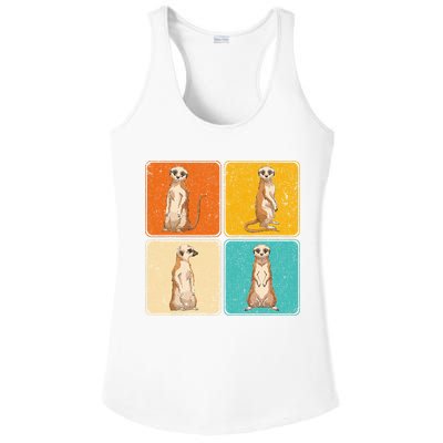 Pop Art Cute Africa Zoo Animal Lover Meerkat Ladies PosiCharge Competitor Racerback Tank