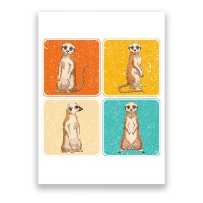 Pop Art Cute Africa Zoo Animal Lover Meerkat Poster