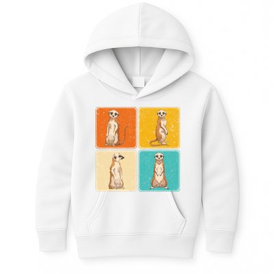 Pop Art Cute Africa Zoo Animal Lover Meerkat Kids Hoodie