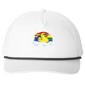 Proud Ally Club Member Rubber Duck Rainbow Gay Lesbian LGBT Snapback Five-Panel Rope Hat