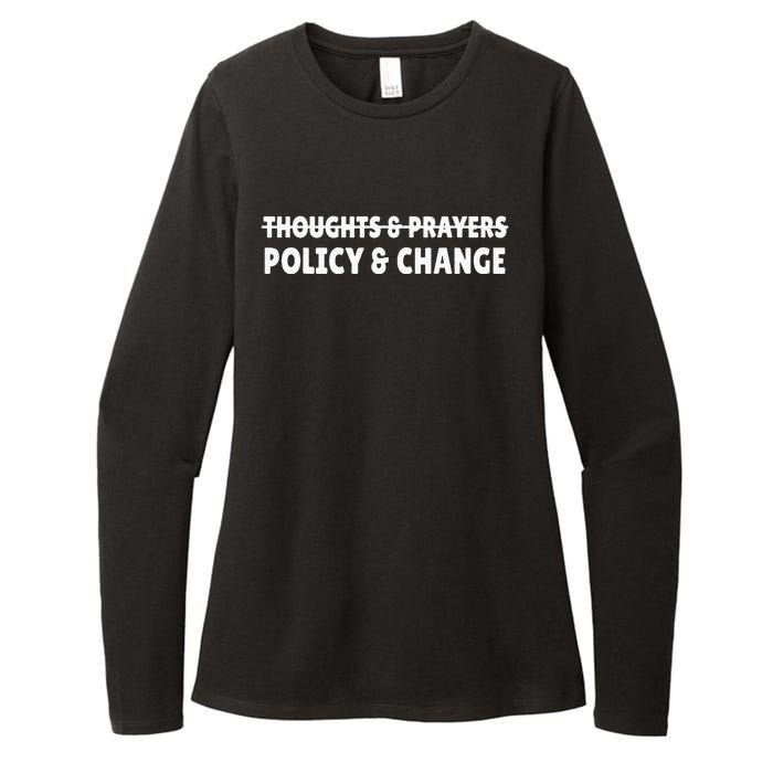 Policy and Change  Policy and Change Womens CVC Long Sleeve Shirt