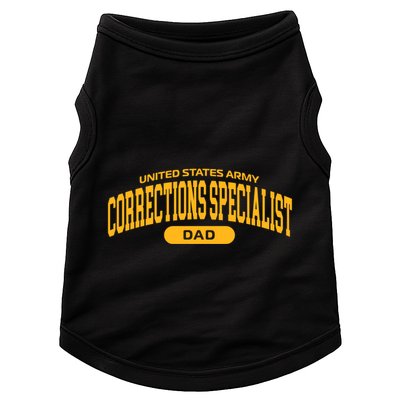Proud Army Corrections Specialist Dad Meaningful Gift Doggie Tank