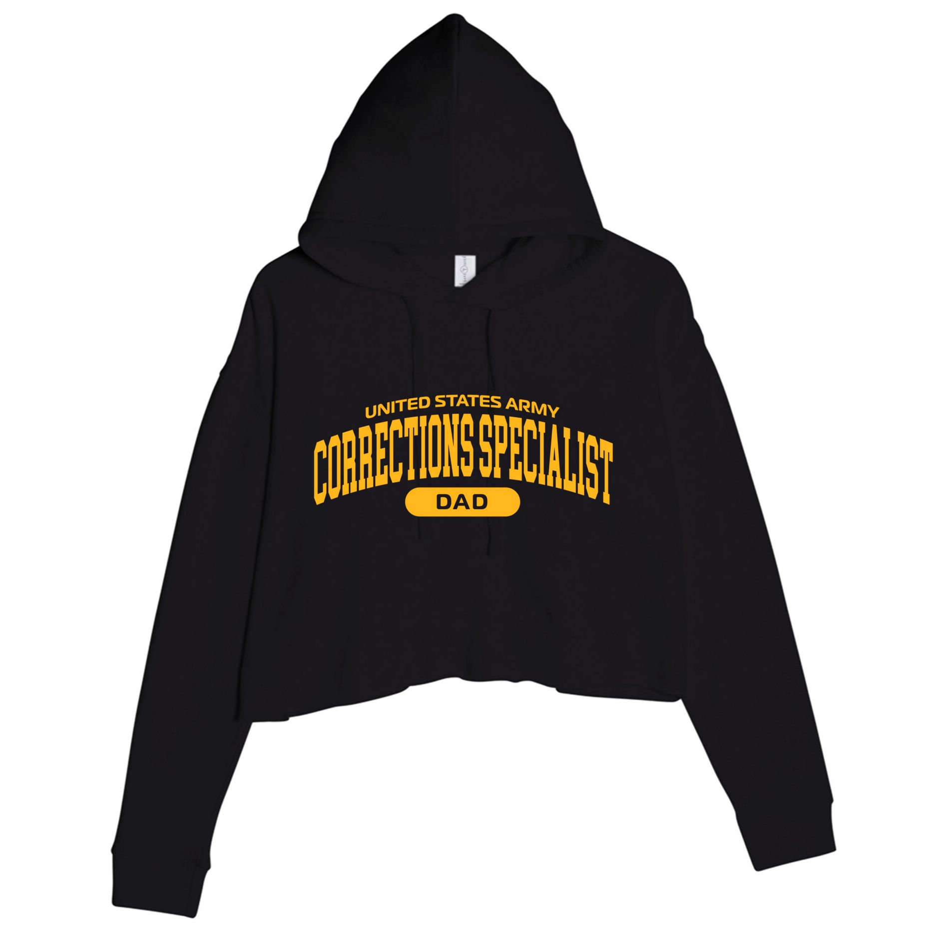 Proud Army Corrections Specialist Dad Meaningful Gift Crop Fleece Hoodie