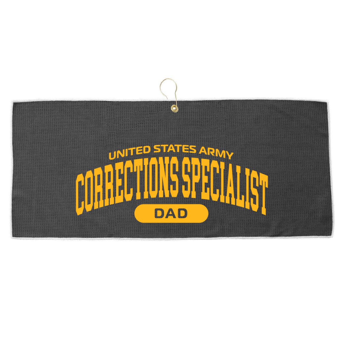 Proud Army Corrections Specialist Dad Meaningful Gift Large Microfiber Waffle Golf Towel