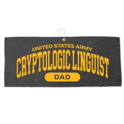 Proud Army Cryptologic Linguist Dad Meaningful Gift Large Microfiber Waffle Golf Towel