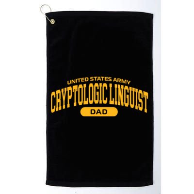 Proud Army Cryptologic Linguist Dad Meaningful Gift Platinum Collection Golf Towel