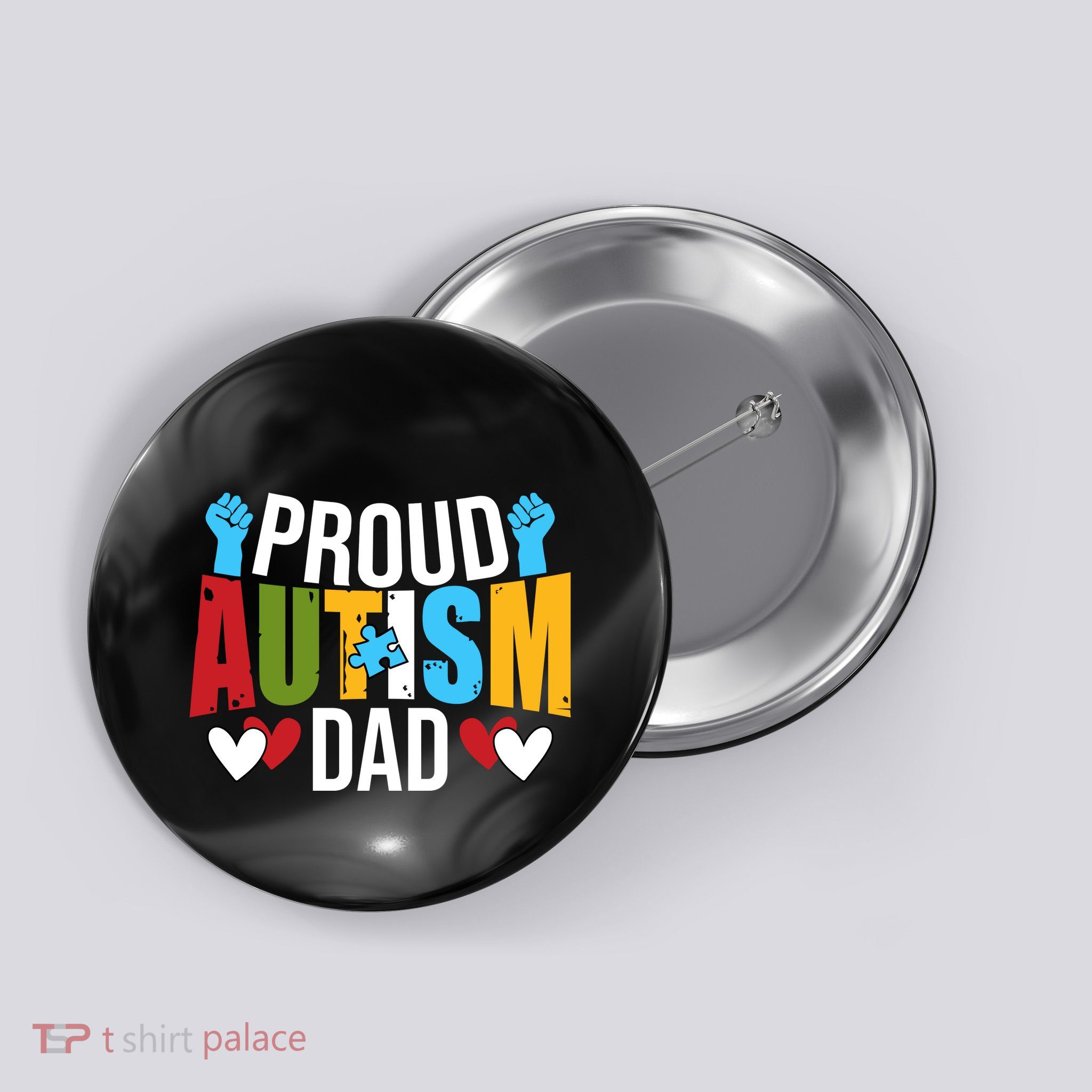 Proud Autism Dad Autism Awareness Day Button