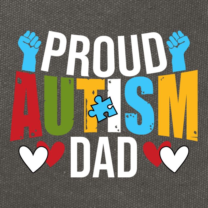 Proud Autism Dad Autism Awareness Day Cotton Canvas Backpack